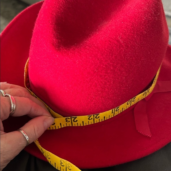 GEO W BOLLMAN RED 100% WOOL FELT VINTAGE  HAT  MADE IN USA
